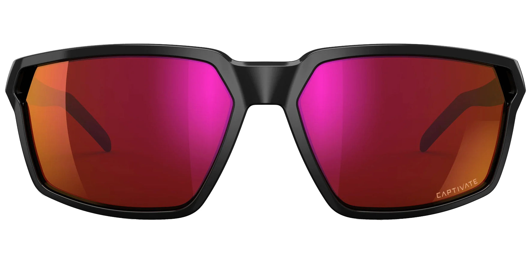 Wiley X Sierra Gloss Black Rectangular Sunglasses AC6SRA06 CAPTIVATE™ Red Mirror Lens 60mm
