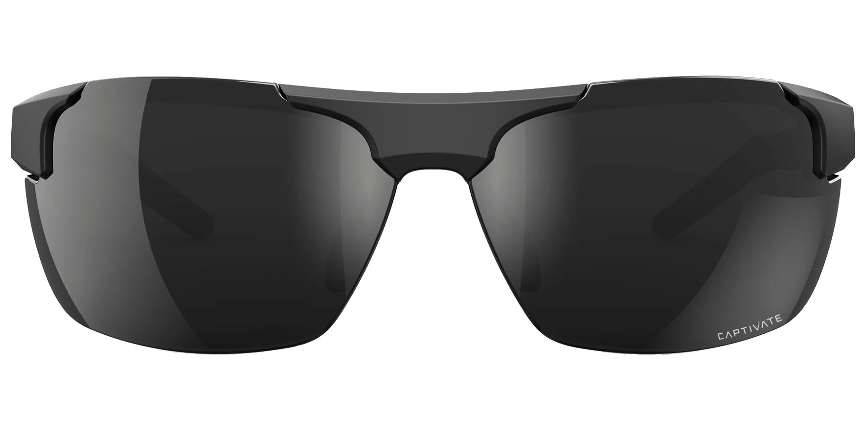 Wiley X Prime Matte Black Semi-Rimless Wrap Sunglasses ACPRM05 CAPTIVATE™ Polarized Black Mirror Lens 69mm