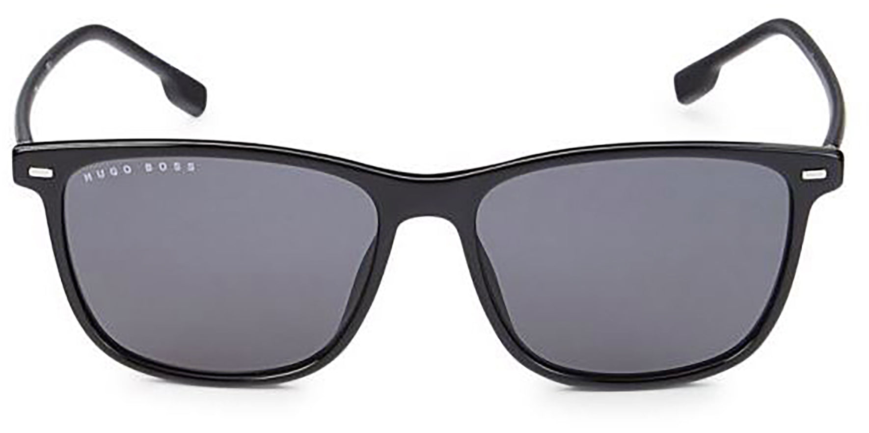 Hugo Boss Men Black Soft Square Sunglasses B1009S-0807-IR Gray Lens 56mm