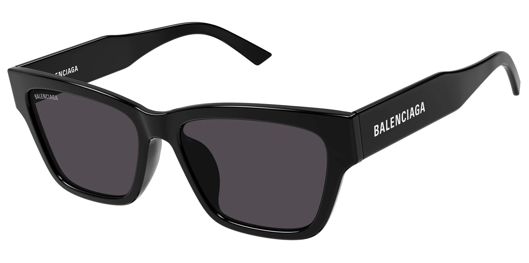 Balenciaga Women Black Square Sunglasses BB0307SA-001 Grey Lens 56mm