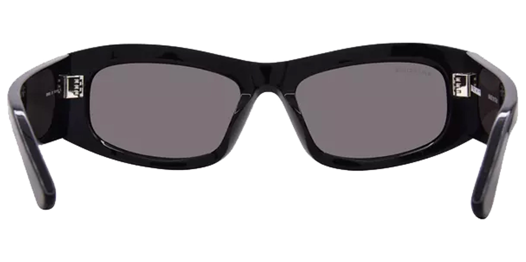 Balenciaga Women Black Rectangular Cat Eye Sunglasses BB0395S-001 Grey Lens 60mm