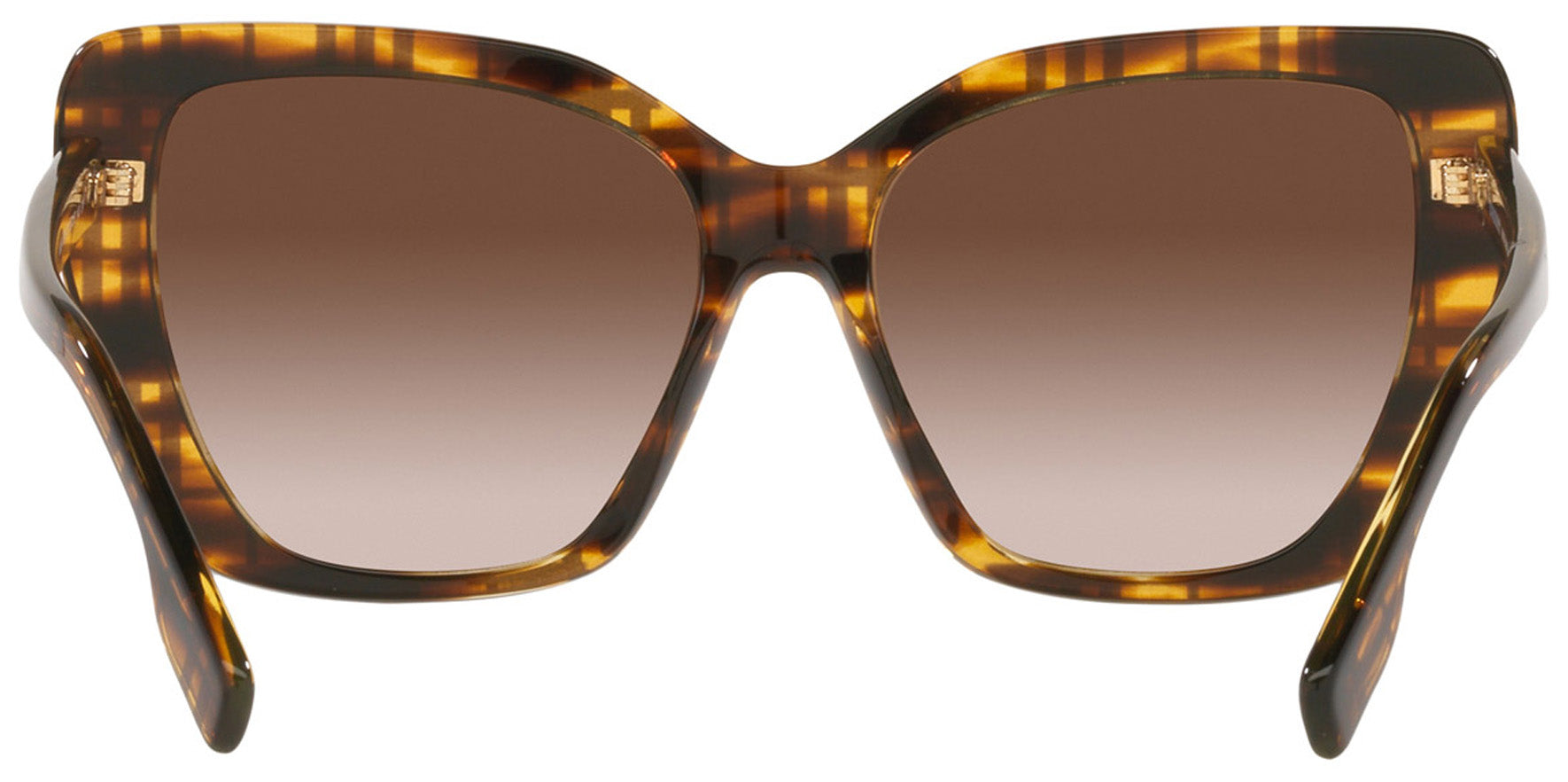 Burberry Tamsin Women Top Check/Striped Brown Butterfly Sunglasses BE4366-398113 Brown Gradient Lens 55mm