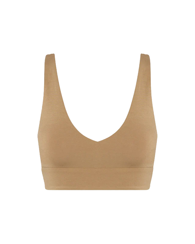 Commando Butter Comfy Bralette, Toffee, Medium - BRA227-TOF-M