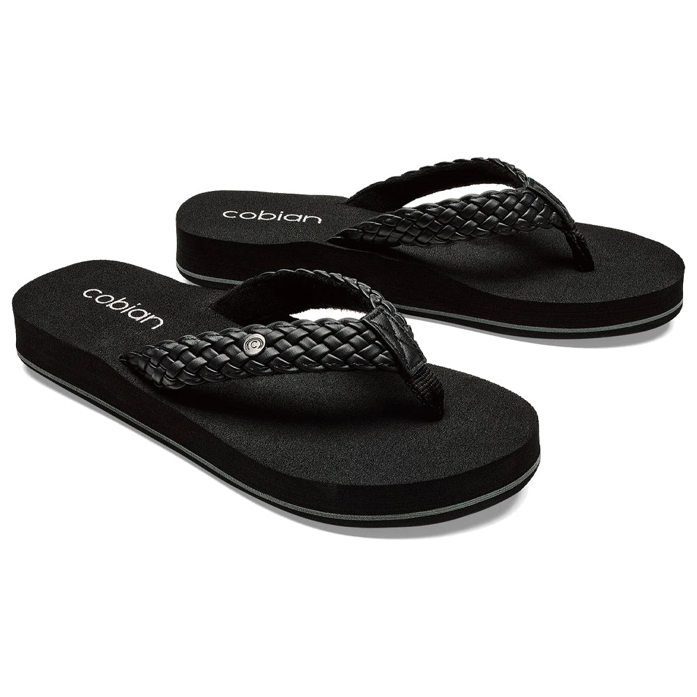 Cobian Braided Bounce™ Women Flip-Flop, Black - BRB10-001