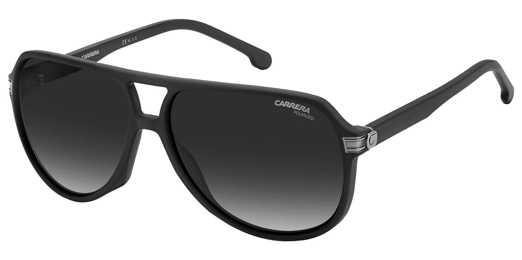 Carrera Matte Black Navigator Sunglasses CA1045S-0003-WJ Grey Gradient Polarized Lens 61mm