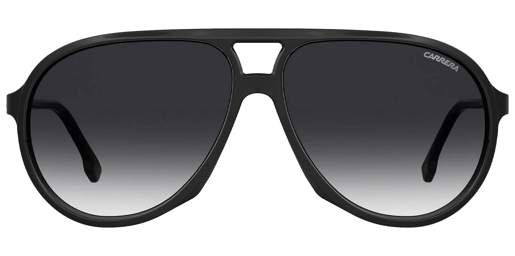 Carrera Men Black Aviator Sunglasses CA237S-0807-9O Grey Gradient Lens 61mm