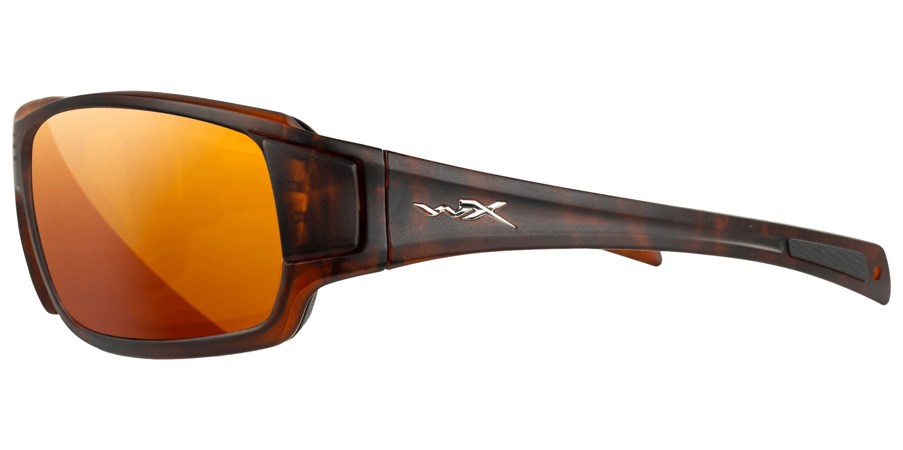 Wiley X Breach Matte Hickory Brown Wraparound Sunglasses CCBRH04 CAPTIVATE™ Polarized Bronze Mirror Lens 63mm
