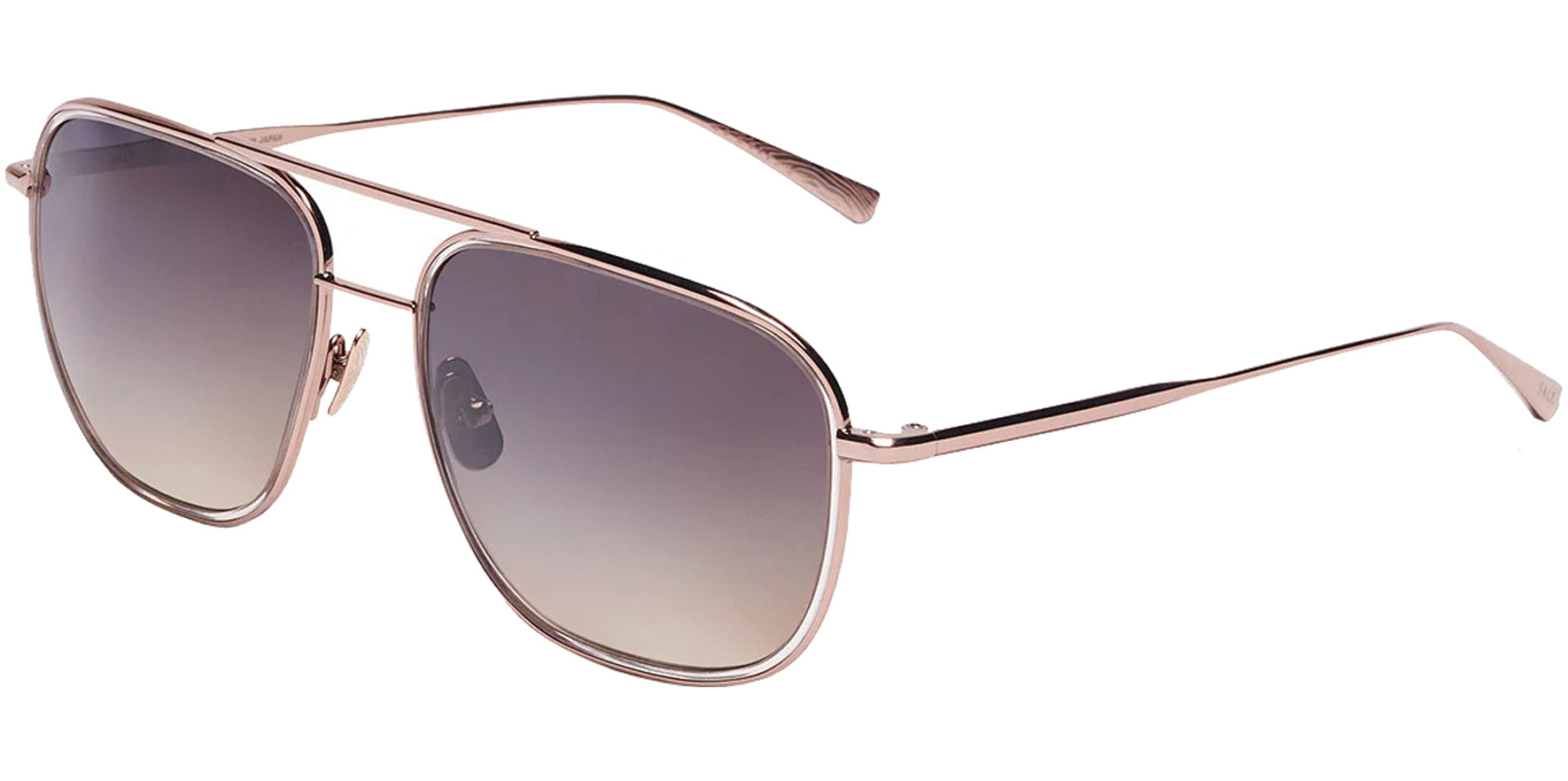 Salt Optics Colorado 58 Rose Gold-Tone/Antique Rose Square Aviator Sunglasses COLO2-58V-RGAR Lovers Soul Polarized Lens 58mm