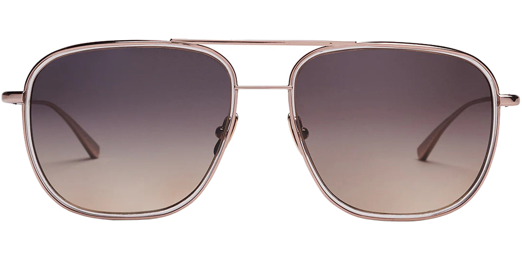 Salt Optics Colorado 58 Rose Gold-Tone/Antique Rose Square Aviator Sunglasses COLO2-58V-RGAR Lovers Soul Polarized Lens 58mm