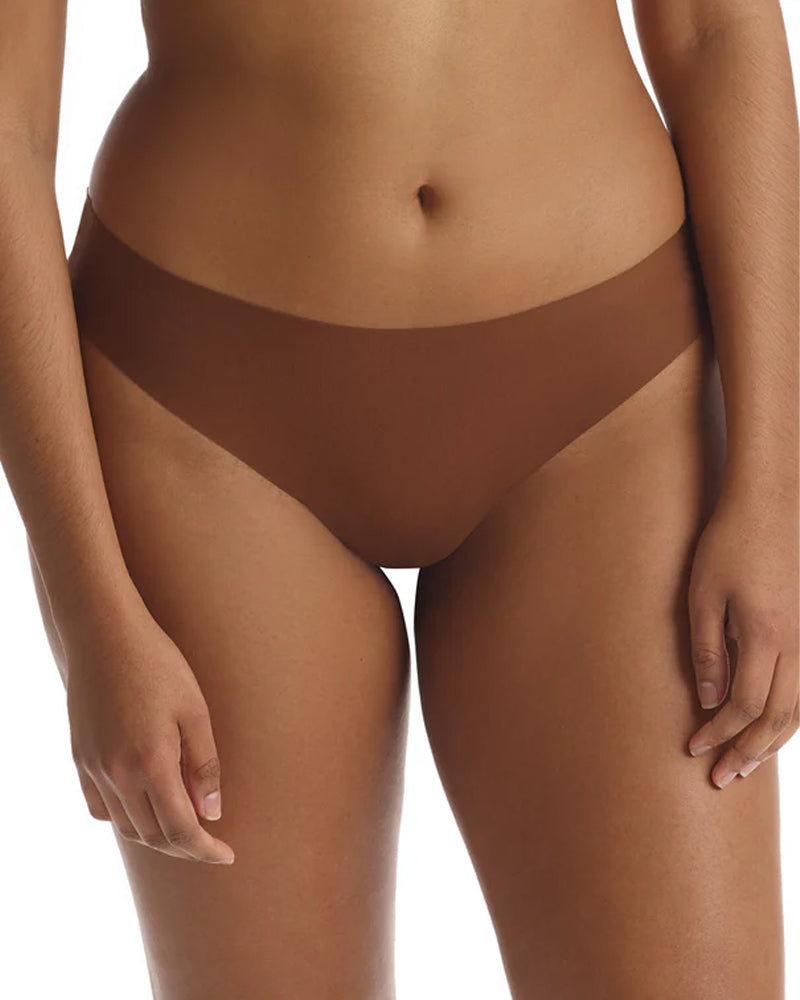 Commando Butter Mid-Rise Thong, Cinnamon, Small - CT16-CIN-S