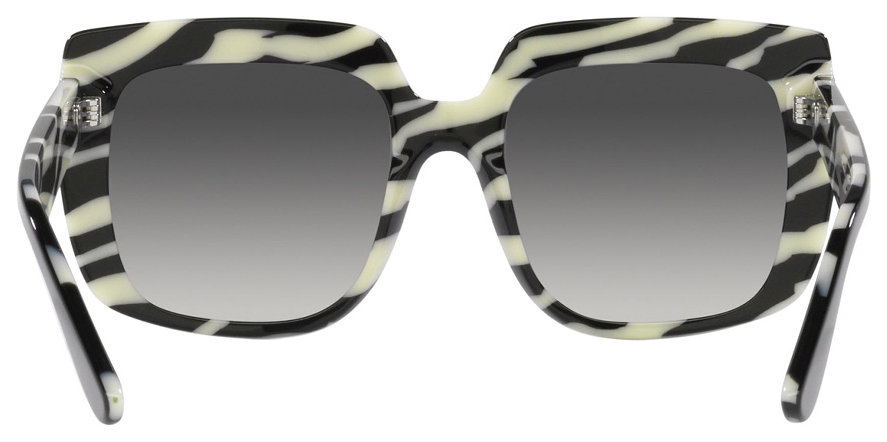 Dolce & Gabbana Women Top Black on Zebra Squared Butterfly Sunglasses DG4414-33728G Grey Gradient Lens 54mm