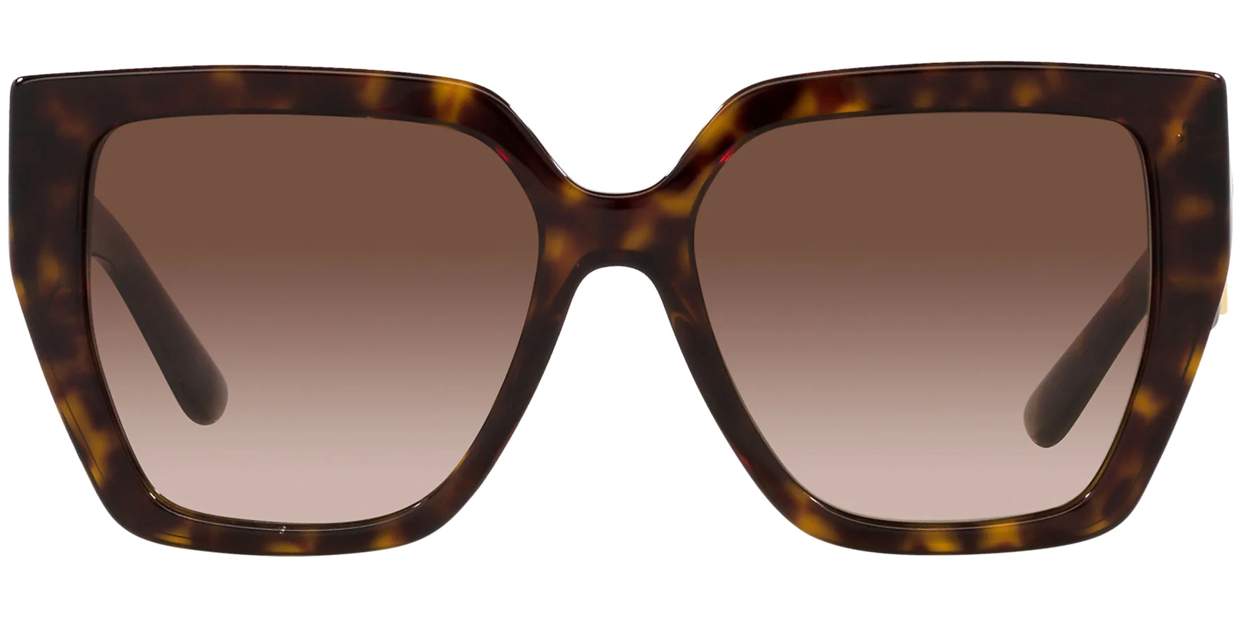 Dolce & Gabbana Women Havana Oversize Geometic Square Sunglasses DG4438-50213 Brown Gradient Lens 55mm