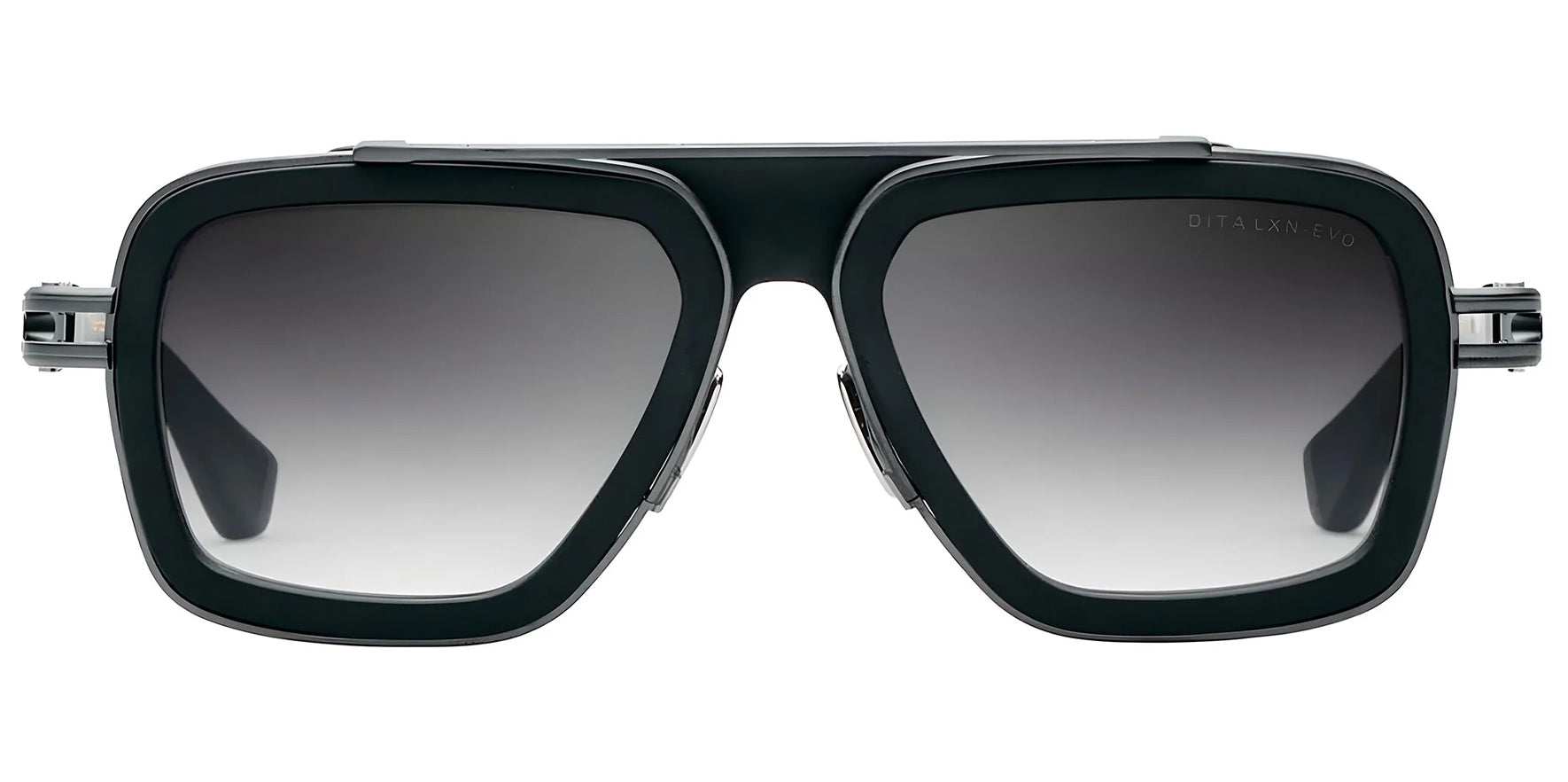 Dita LXN-EVO Matte Black/Black Iron Classic Navigator Sunglasses DTS403-A-05 Dark Grey to Clear Gradient Lens 54mm