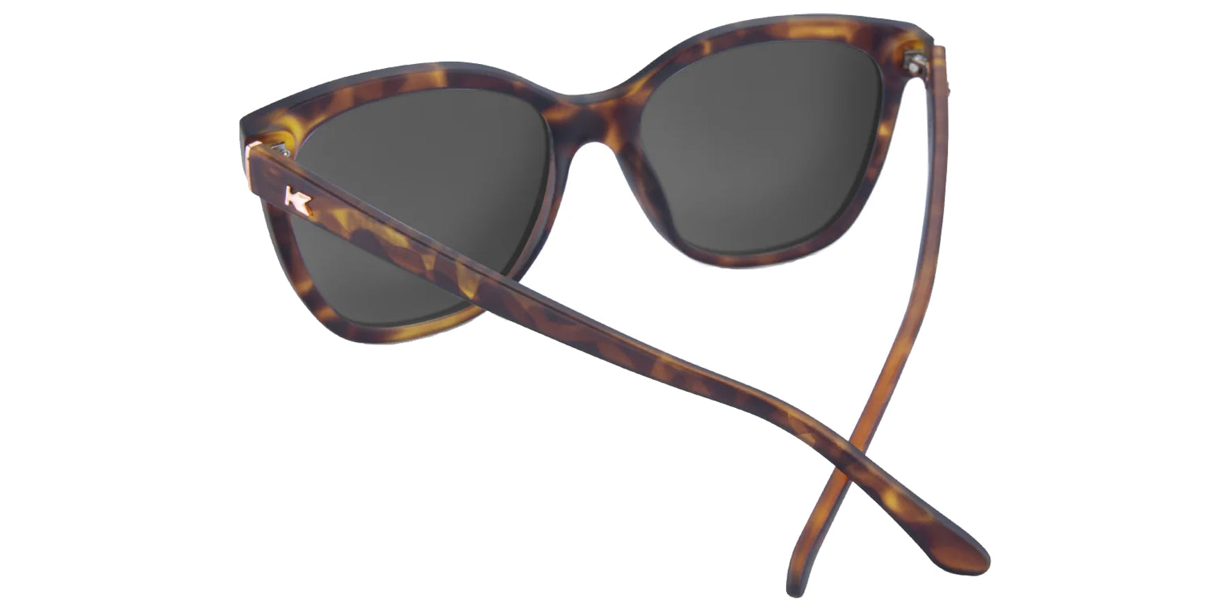 Knockaround Deja Views Women Matte Tortoise Cat Eye Sunglasses DVRO3005 Polarized Rose Gold Mirrored Lens 56mm