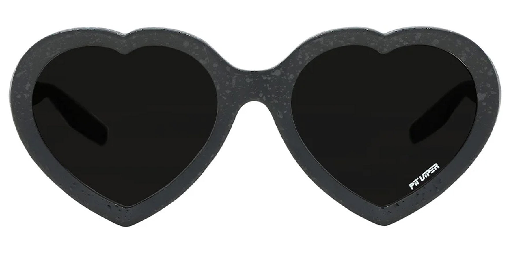 Pit Viper The Blacking Out Admirer Black Heart-Shaped Sunglasses E-AD-BLCKOUT-POL-SM Smoke Polarized Lens