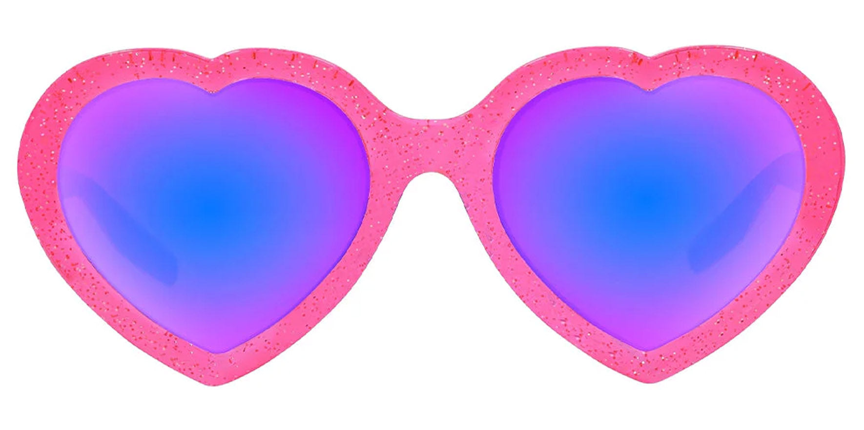 Pit Viper The Dragonfruit Jellies Admirer Transparent Pink Heart-Shaped Sunglasses E-AD-PNKJELY-PCA Blue-Purple Lens