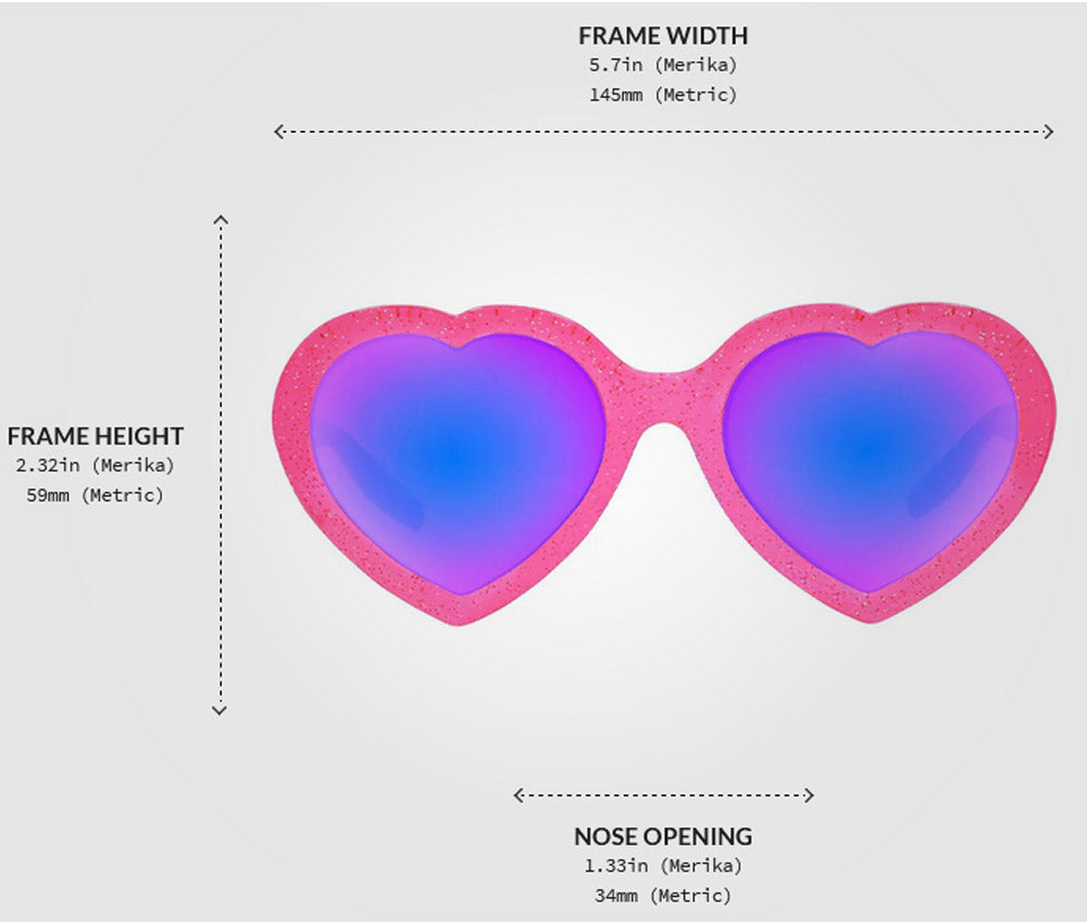 Pit Viper The Dragonfruit Jellies Admirer Transparent Pink Heart-Shaped Sunglasses E-AD-PNKJELY-PCA Blue-Purple Lens