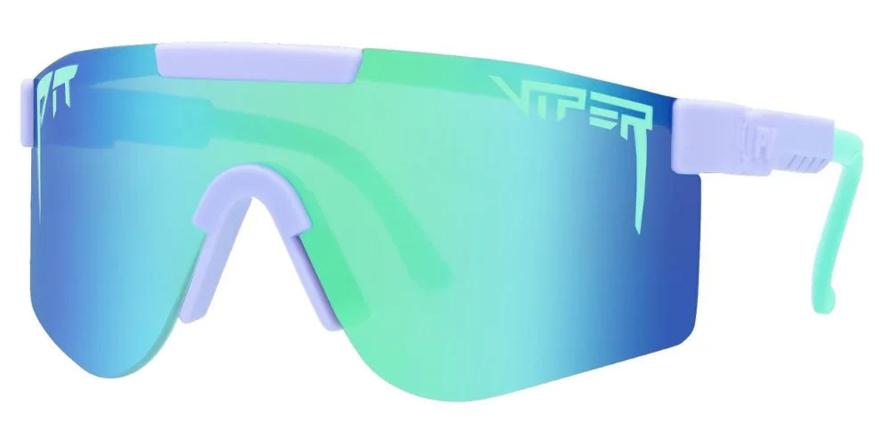 Pit Viper The Moontower Double Wides Original Lilac Wrap Sunglasses E-DW-MOONTWR-POL Blue-Green Polarized Lens