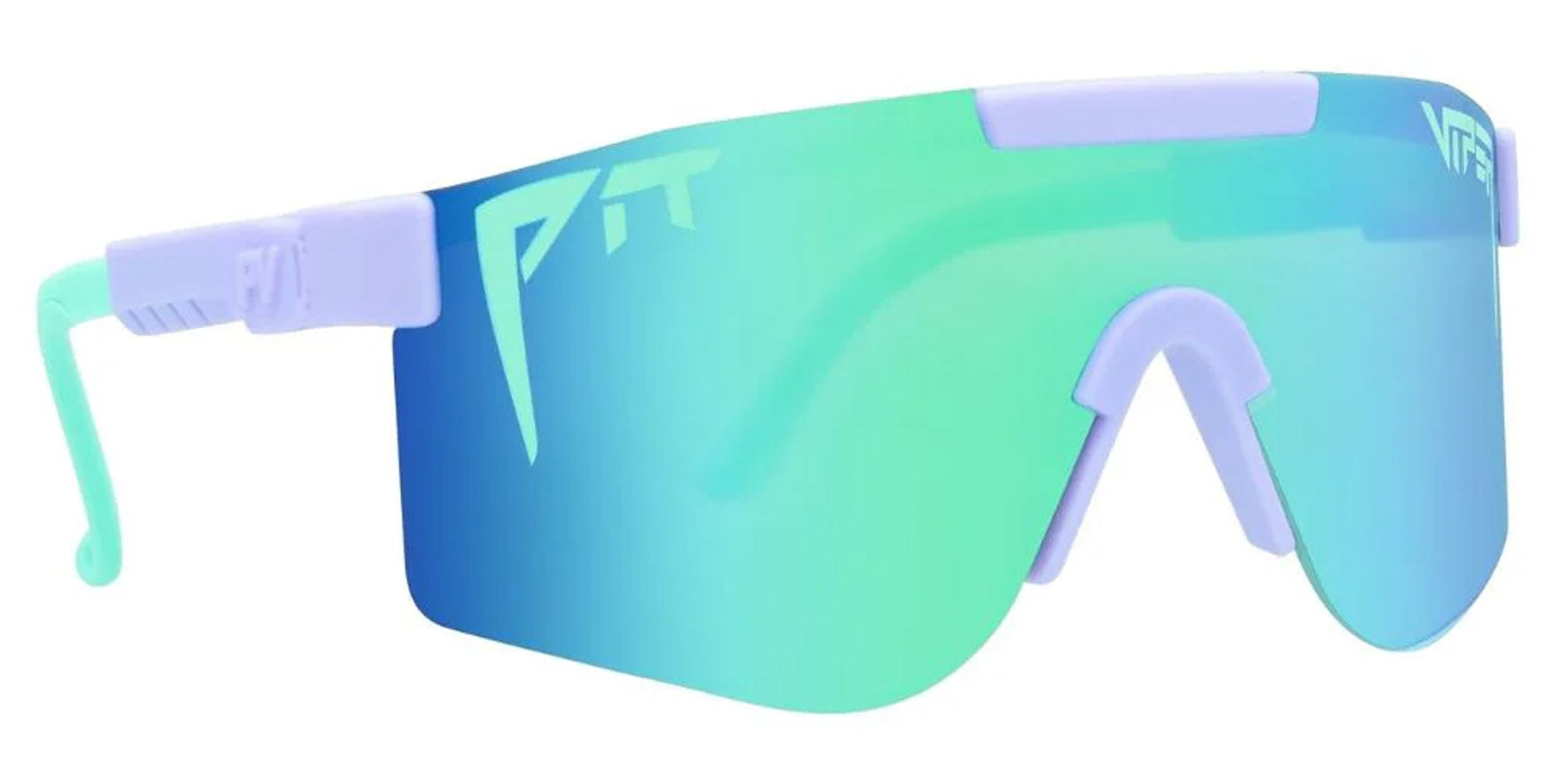 Pit Viper The Moontower Double Wides Original Lilac Wrap Sunglasses E-DW-MOONTWR-POL Blue-Green Polarized Lens