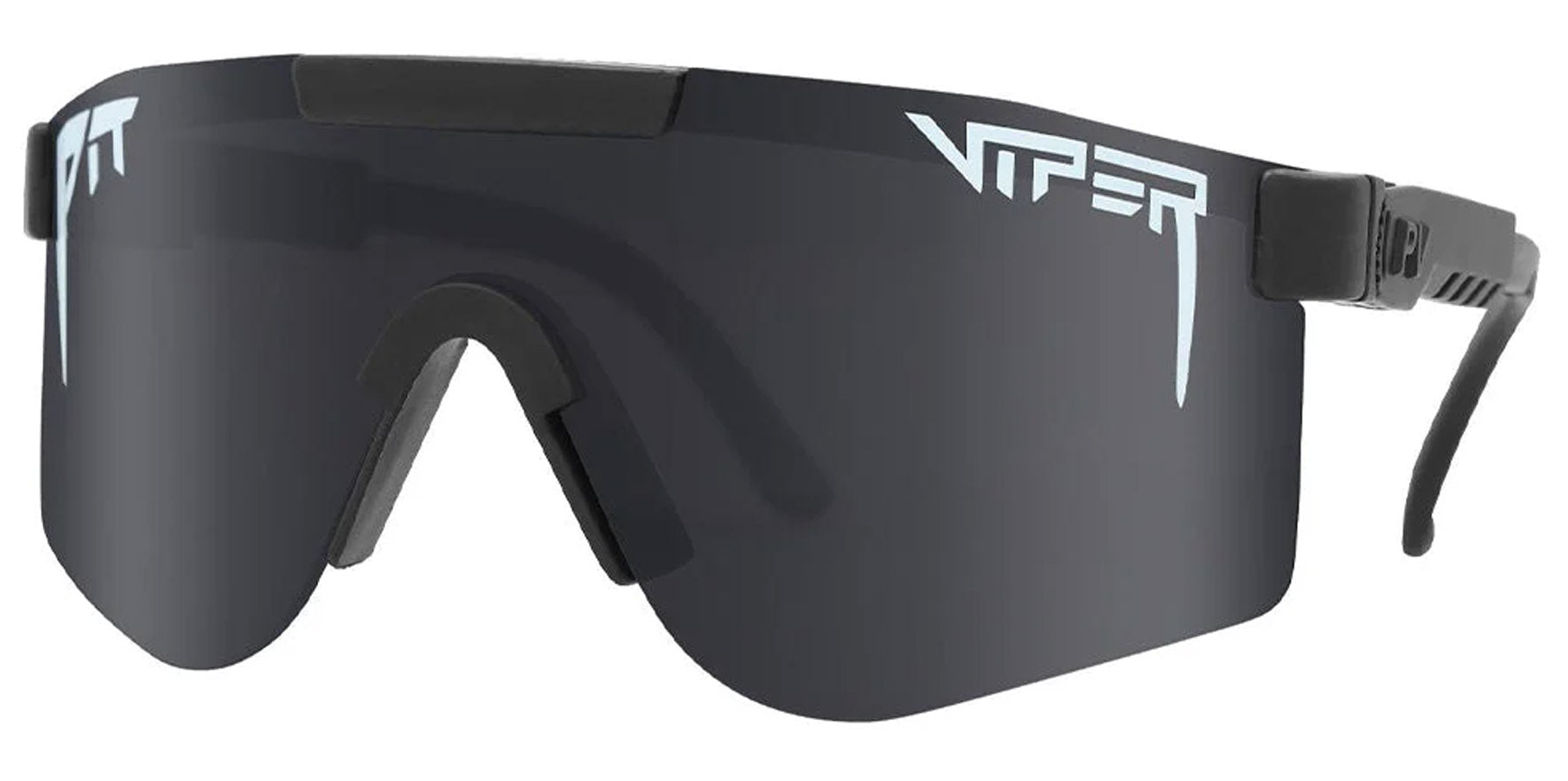 Pit Viper The Exec Double Wides Standard Original Black Wrap Sunglasses E-DW-STANDRD-POL Smoke Polarized Lens