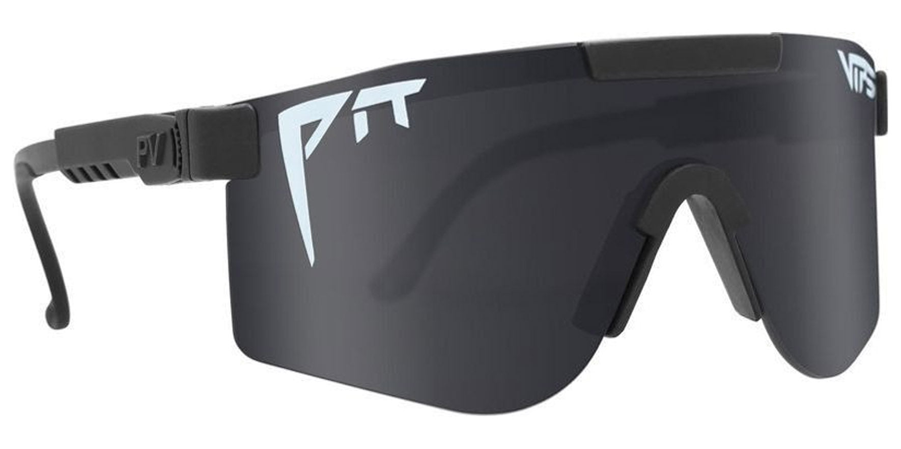 Pit Viper The Exec Double Wides Standard Original Black Wrap Sunglasses E-DW-STANDRD-POL Smoke Polarized Lens