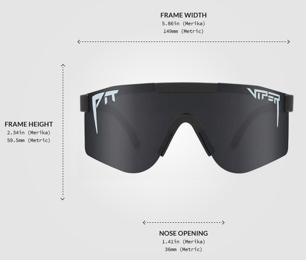 Pit Viper The Exec Double Wides Standard Original Black Wrap Sunglasses E-DW-STANDRD-POL Smoke Polarized Lens