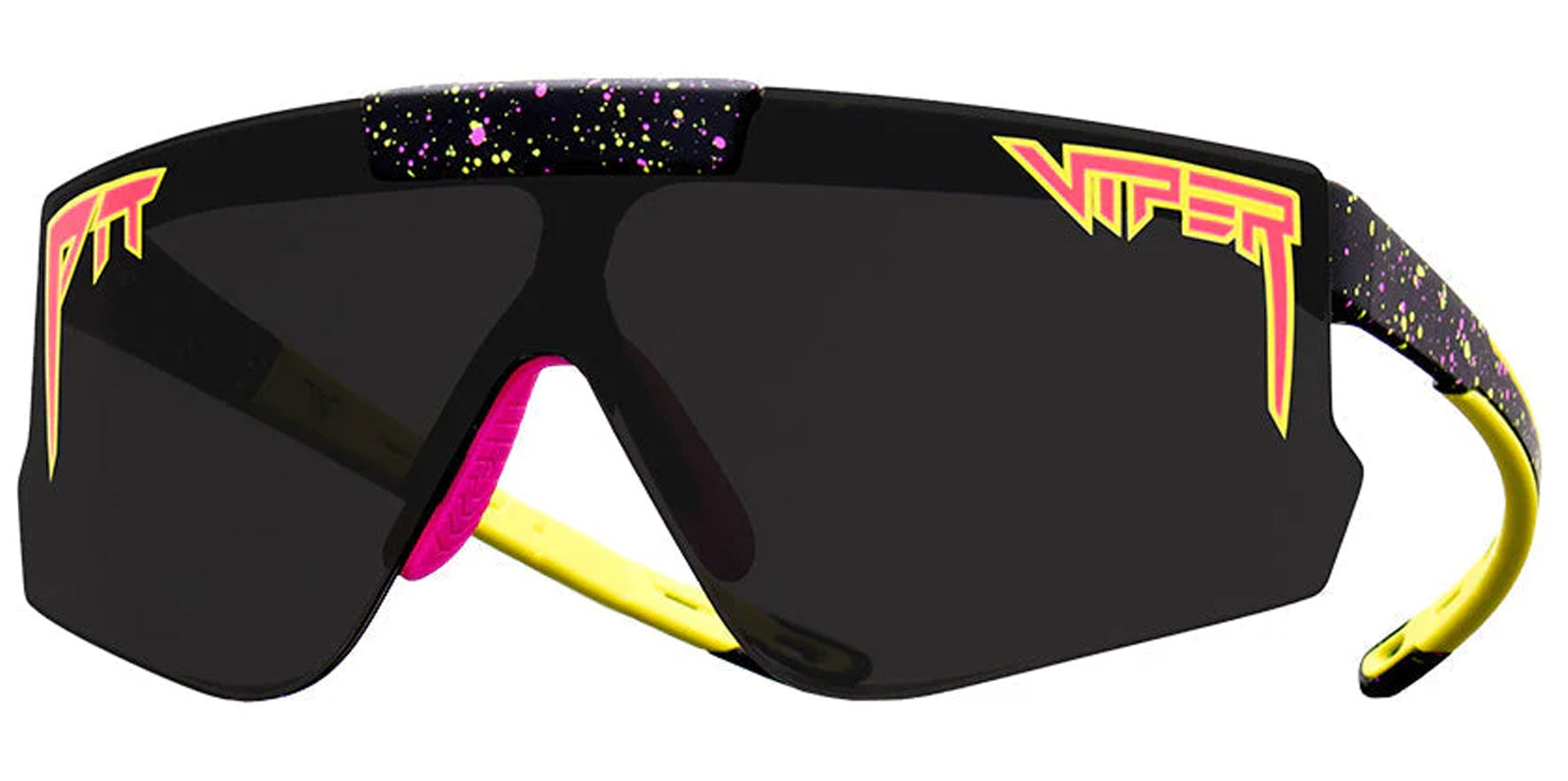 Pit Viper The 93 Dusk Flip-offs Black Splatter Wrap Sunglasses E-FO-93DUSKS-PCA Smoke Lens