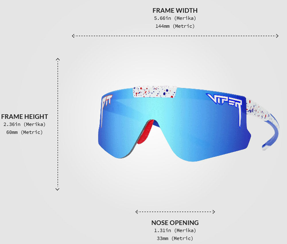 Pit Viper The Absolute Freedom/Merika Flip-offs White Red Splatter Wrap Sunglasses E-FO-ABSFREE-POL-BL Blue Polarized Lens