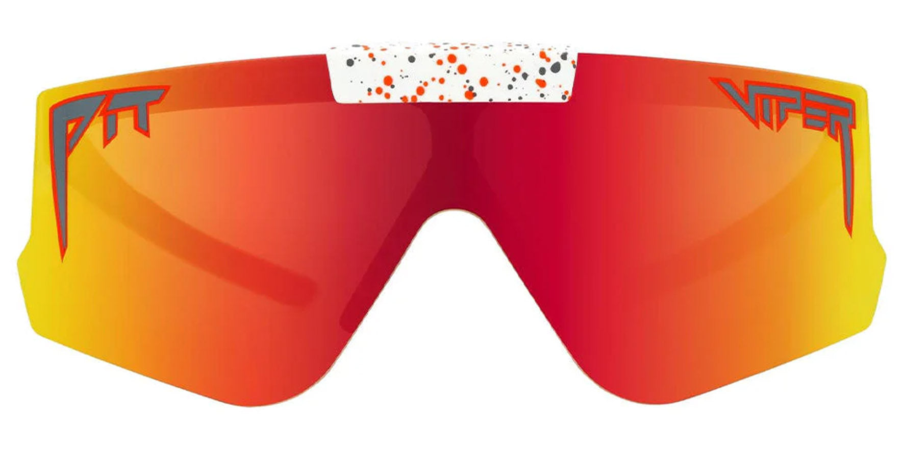 Pit Viper The Heater Flip-offs White Wrap Sunglasses E-FO-HEATERS-POL-RD Red Polarized Lens