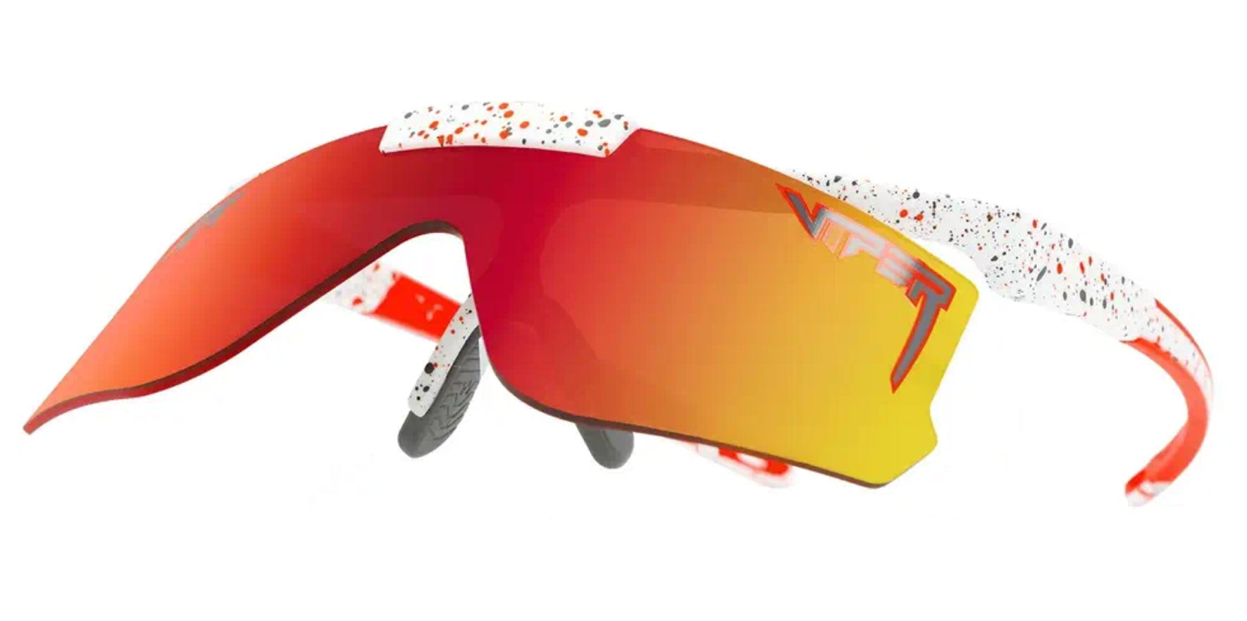 Pit Viper The Heater Flip-offs White Wrap Sunglasses E-FO-HEATERS-POL-RD Red Polarized Lens