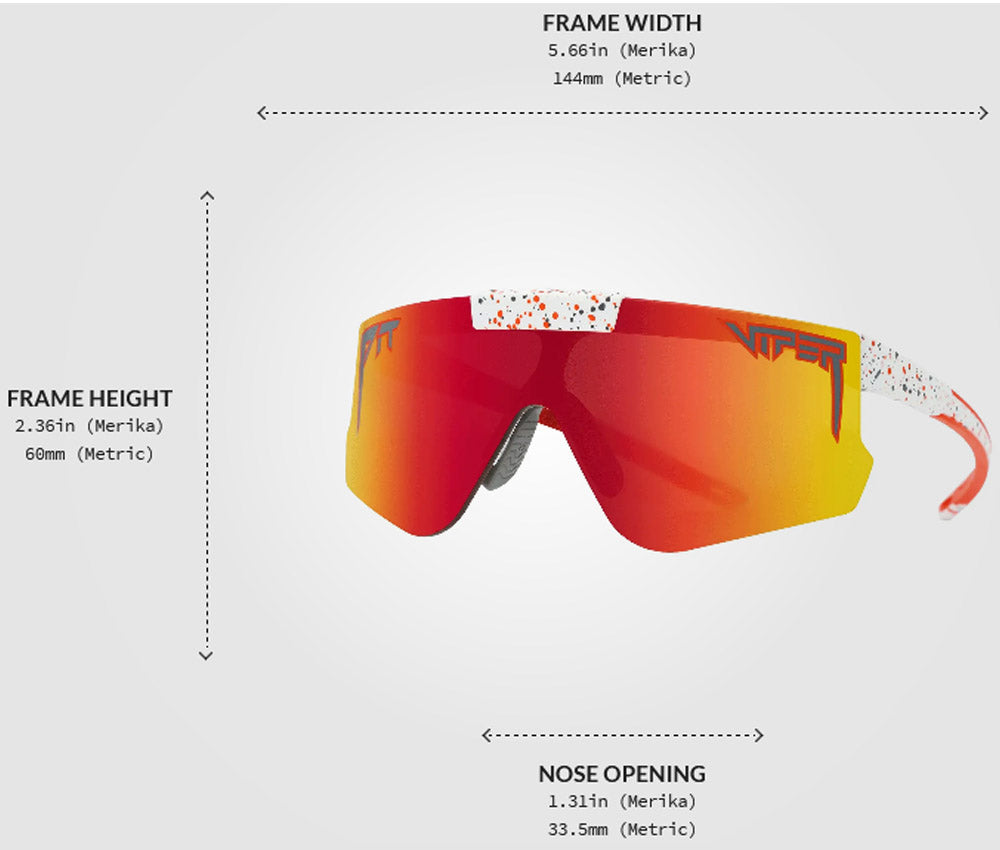 Pit Viper The Heater Flip-offs White Wrap Sunglasses E-FO-HEATERS-POL-RD Red Polarized Lens