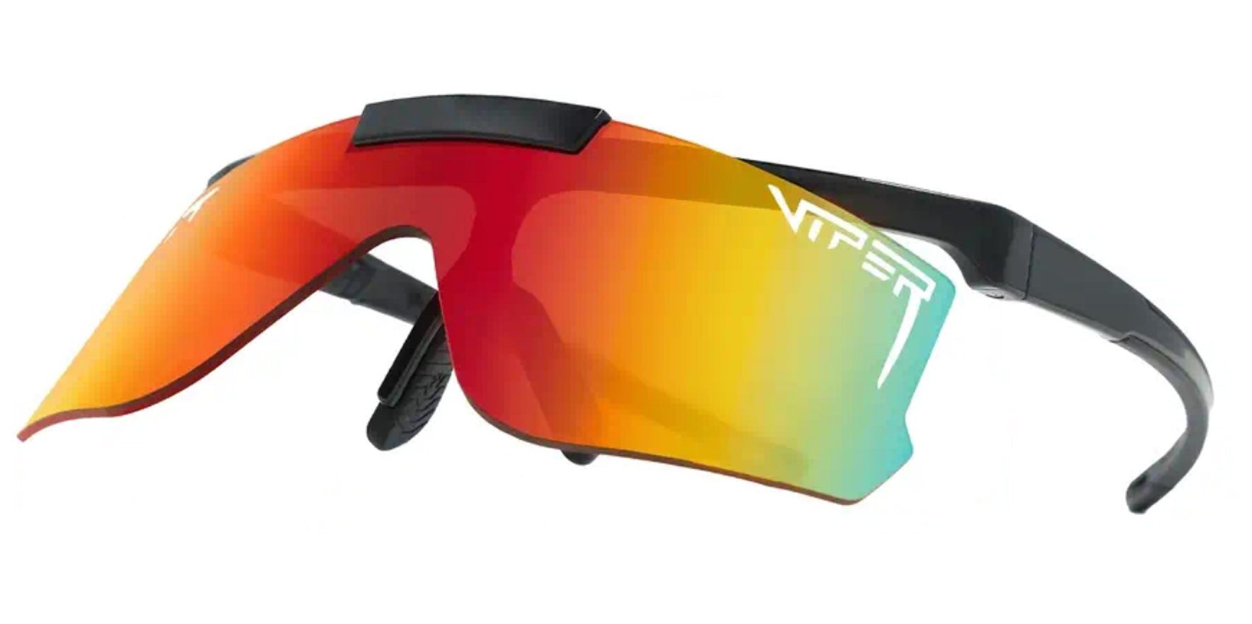 Pit Viper The Mystery Flip-offs Black Wrap Sunglasses E-FO-MYSTERY-POL-RW Rainbow Polarized Lens