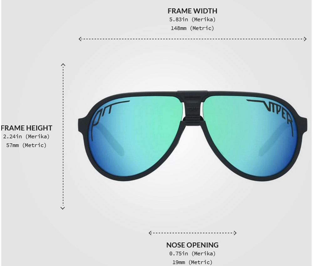 Pit Viper The Exec Jethawk Matte Black Aviator Sunglasses E-JH-HEATISD-POL Blue-Green Mirror Polarized Lens