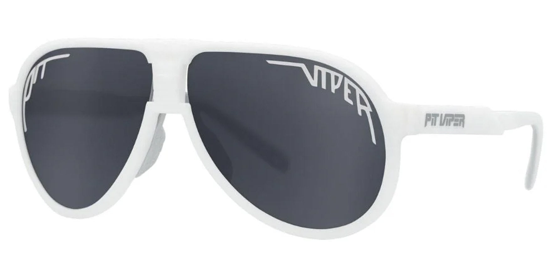 Pit Viper The Vice Jethawk White Aviator Sunglasses E-JH-VICEPOL-POL Silver Polarized Lens