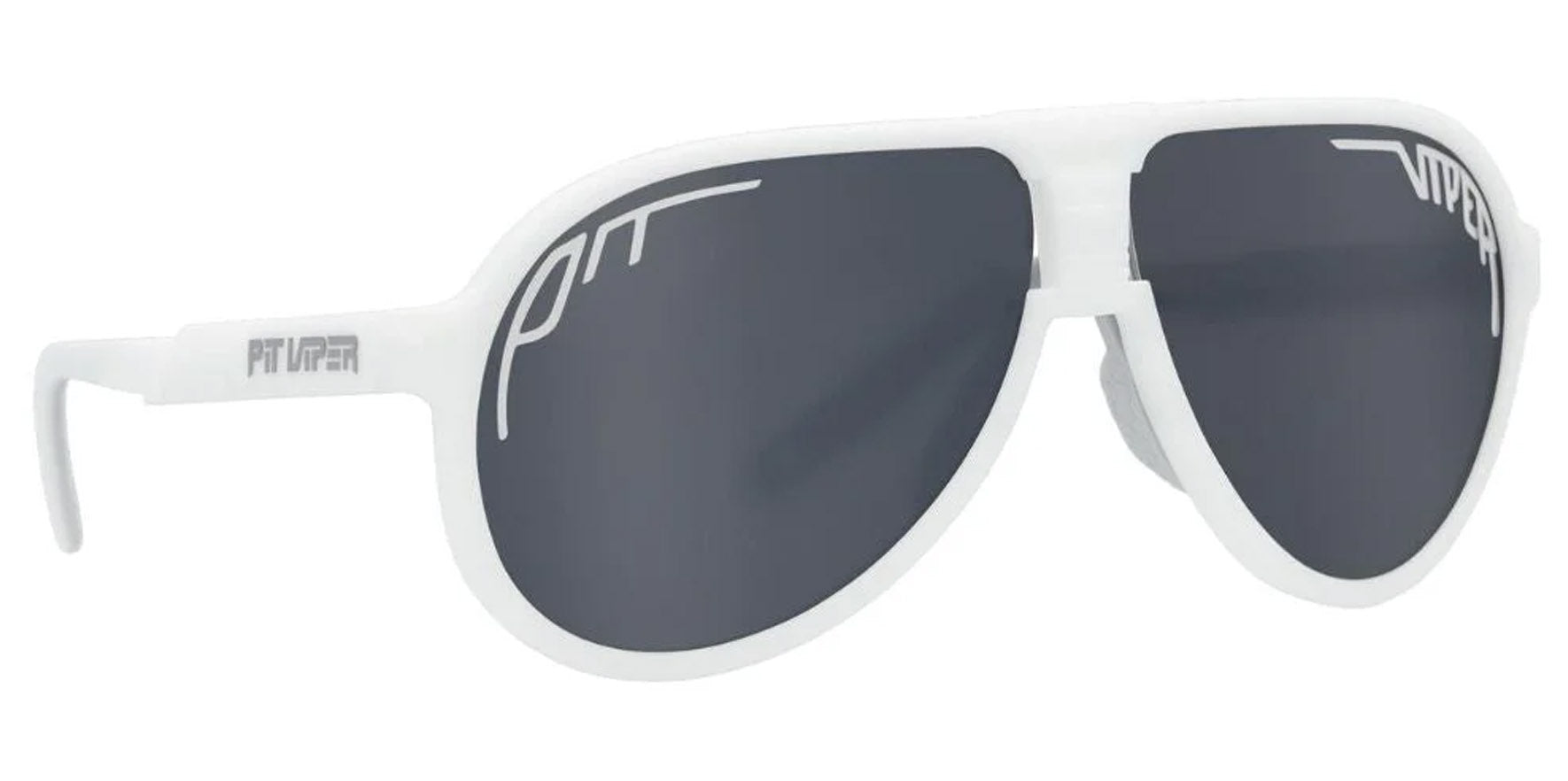 Pit Viper The Vice Jethawk White Aviator Sunglasses E-JH-VICEPOL-POL Silver Polarized Lens