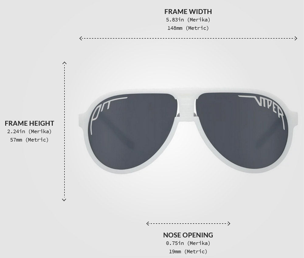 Pit Viper The Vice Jethawk White Aviator Sunglasses E-JH-VICEPOL-POL Silver Polarized Lens