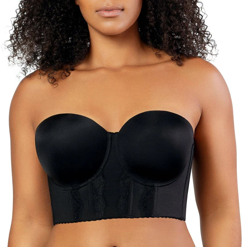 Parfait Elissa Full Bust Longline Strapless Bra, Black - ELISSA-P50116-BLACK