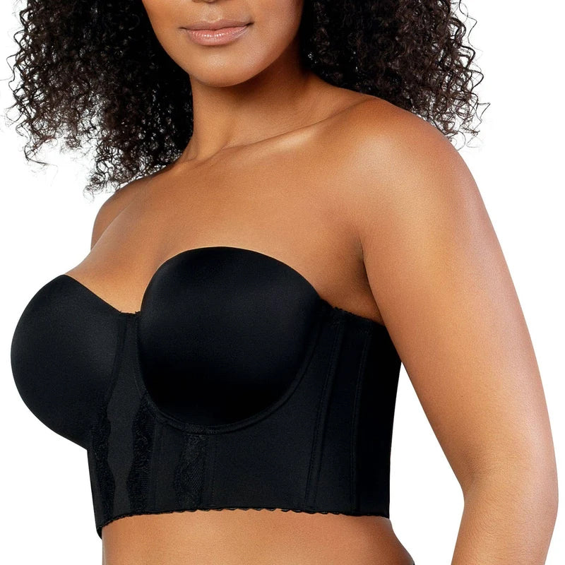 Parfait Elissa Full Bust Longline Strapless Bra, Black - ELISSA-P50116-BLACK