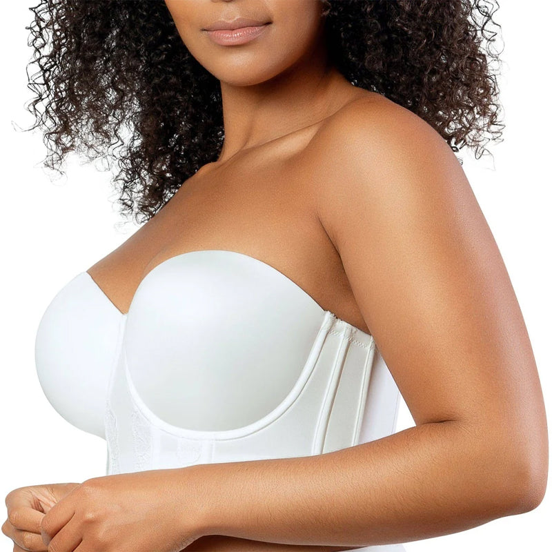 Parfait Elissa Full Bust Longline Strapless Bra, White - ELISSA-P50116-PEARLWHITE