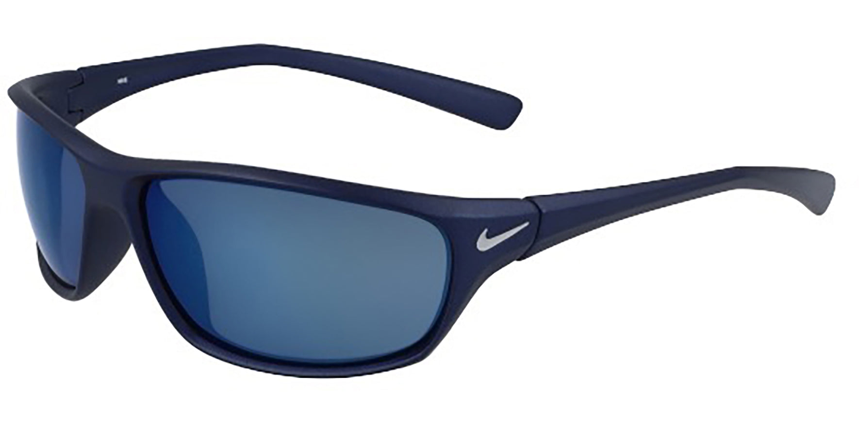 Nike Rabid Men Matte Obsidian Sport Wrap Sunglasses EV1131-404 Blue Lens 64mm