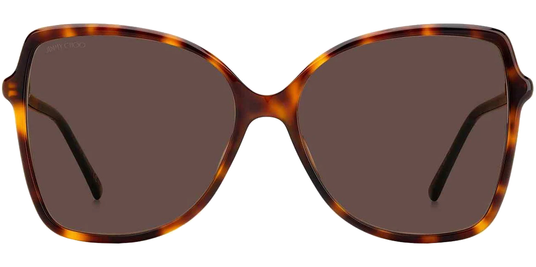 Jimmy Choo Fede Women Havana Oversize Squared Butterfly Sunglasses 0086-70 Brown Lens 59mm