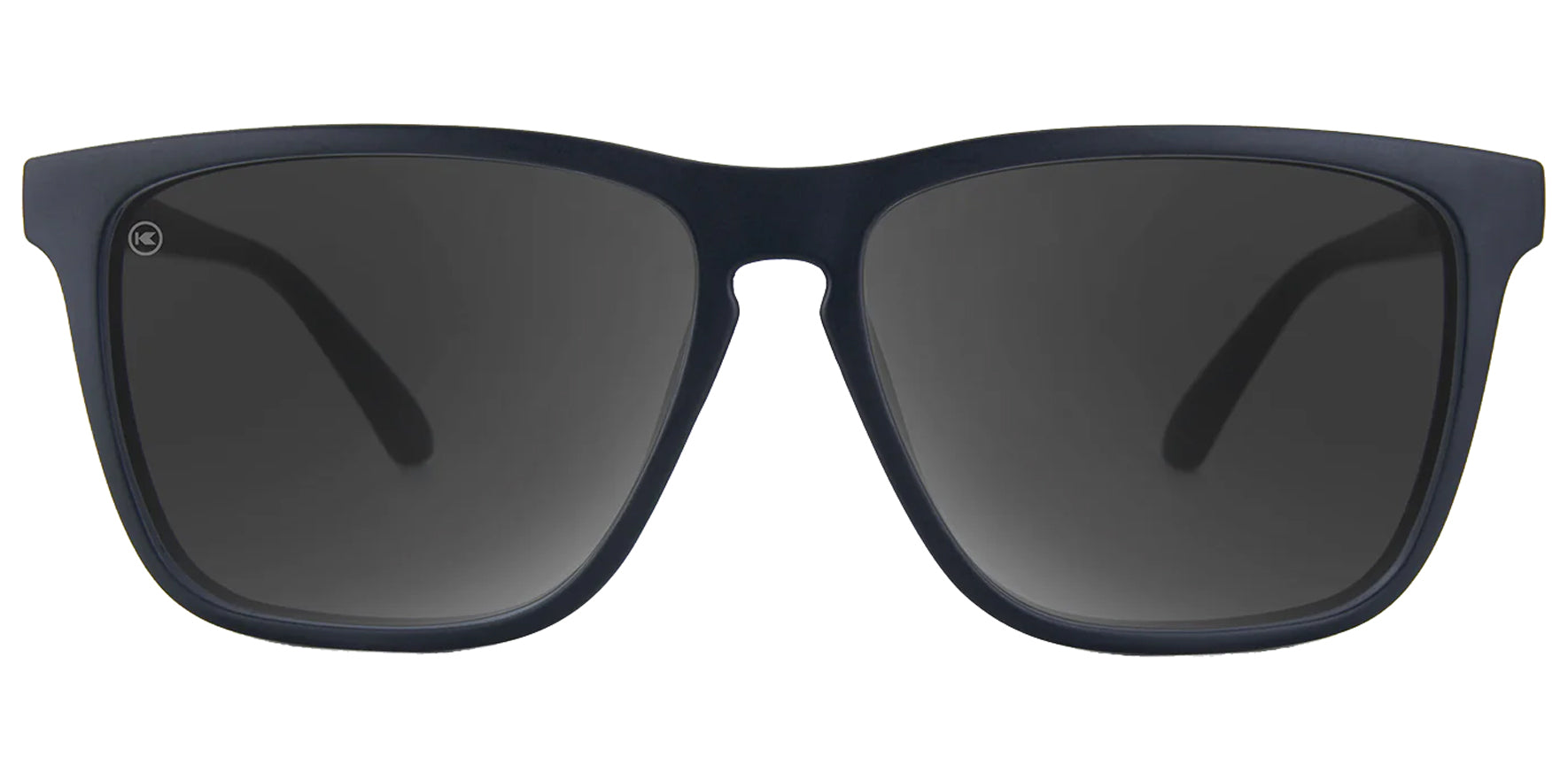 Knockaround Fast Lanes Matte Black Square Sunglasses FLSK3080 Smoke Polarized Lens 56mm