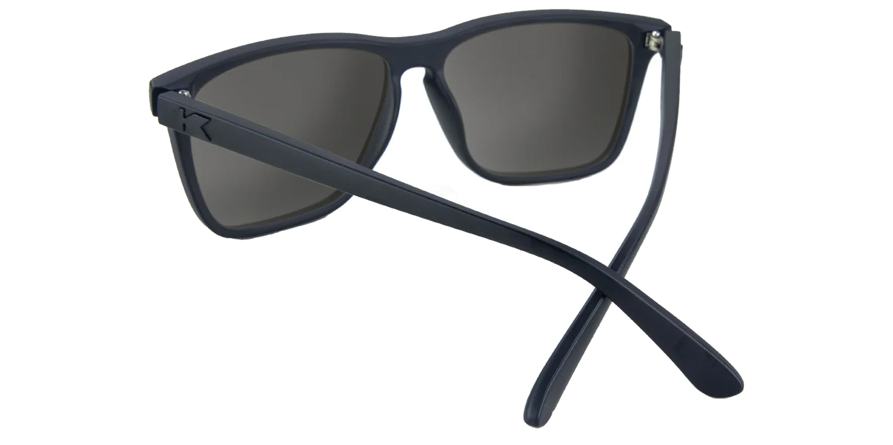 Knockaround Fast Lanes Matte Black Square Sunglasses FLSK3080 Polarized Smoke  Lens 56mm