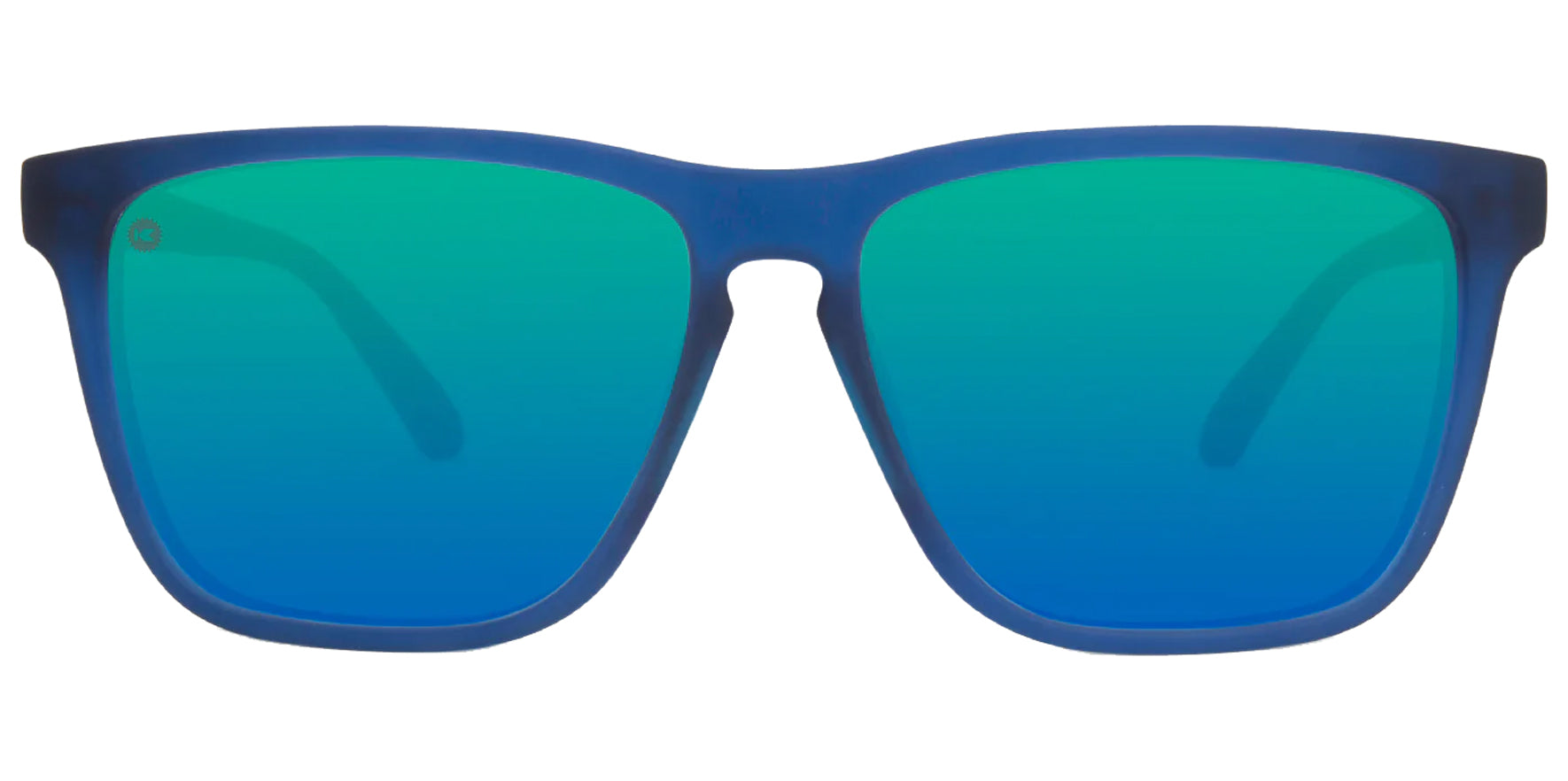 Knockaround Fast Lanes Sport Navy Square Sunglasses FSMT3182 Caribbean Moonshine Mirrored Polarized Lens 56mm