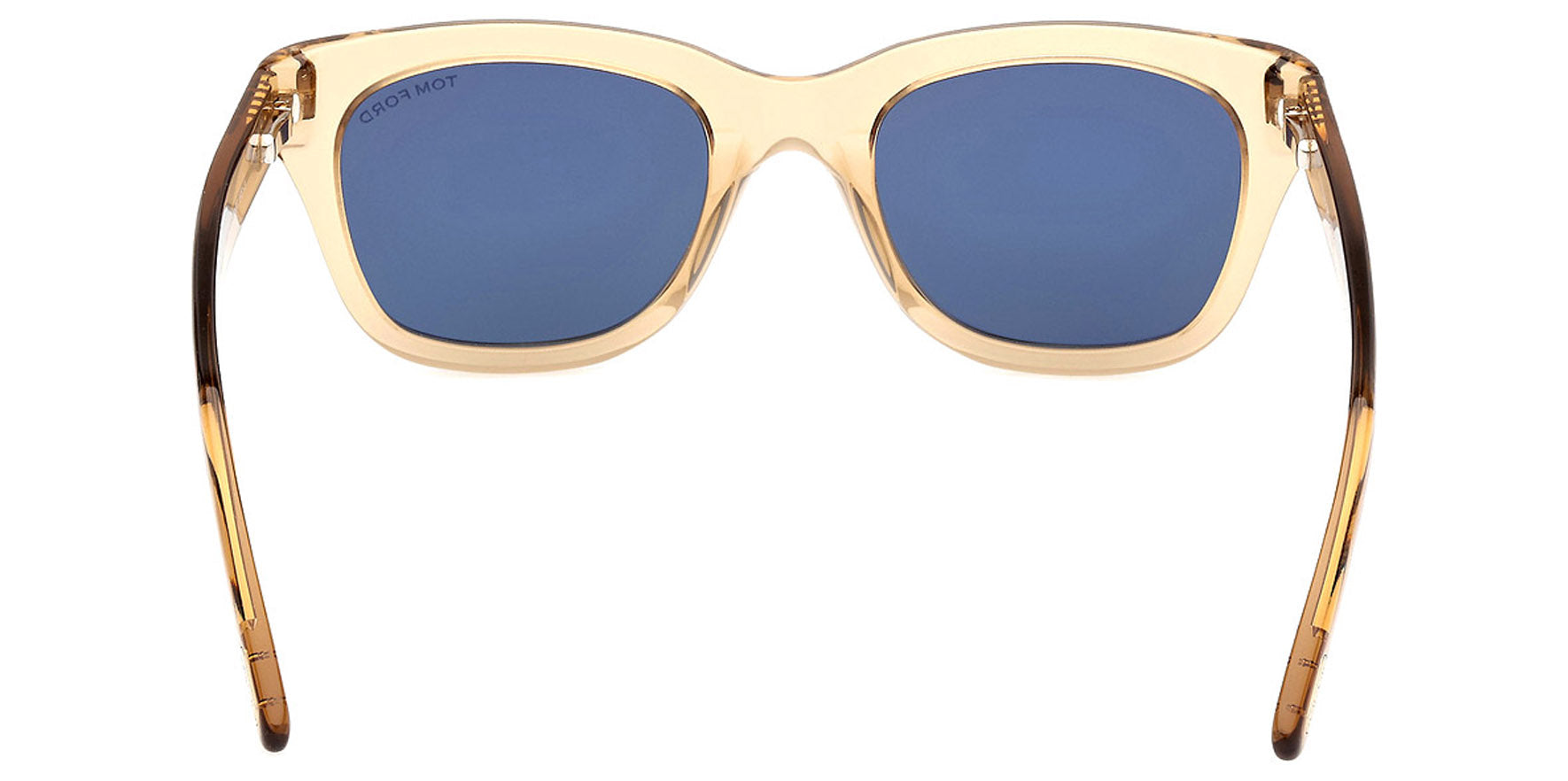 Tom Ford Snowdon Men Champagne Square Sunglasses FT0237-45V Blue Lens 52mm - Made in Italy