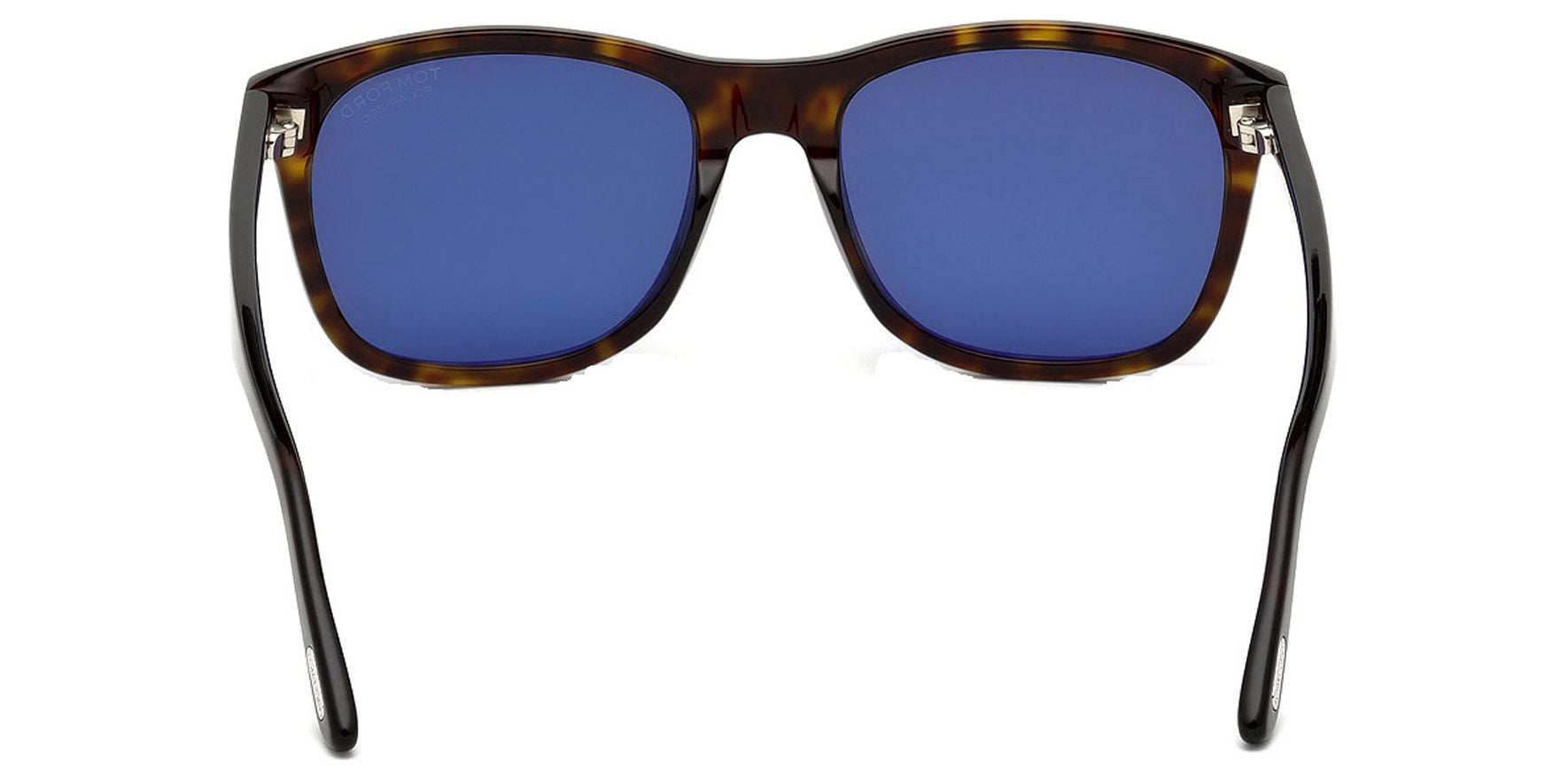 Tom Ford Eric Men Shiny Dark Havana Square Sunglasses FT0595-52D Blue Polarized Lens 55mm - Made in Italy