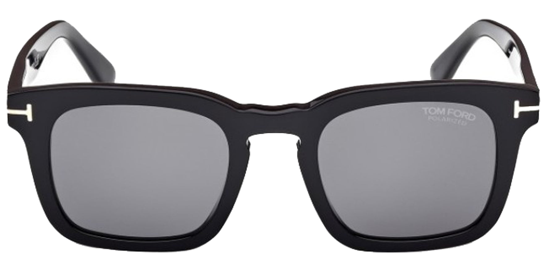 Tom Ford Dax Men Shiny Black Square Sunglasses FT0751-01D Polarized Smoke Lens 50mm