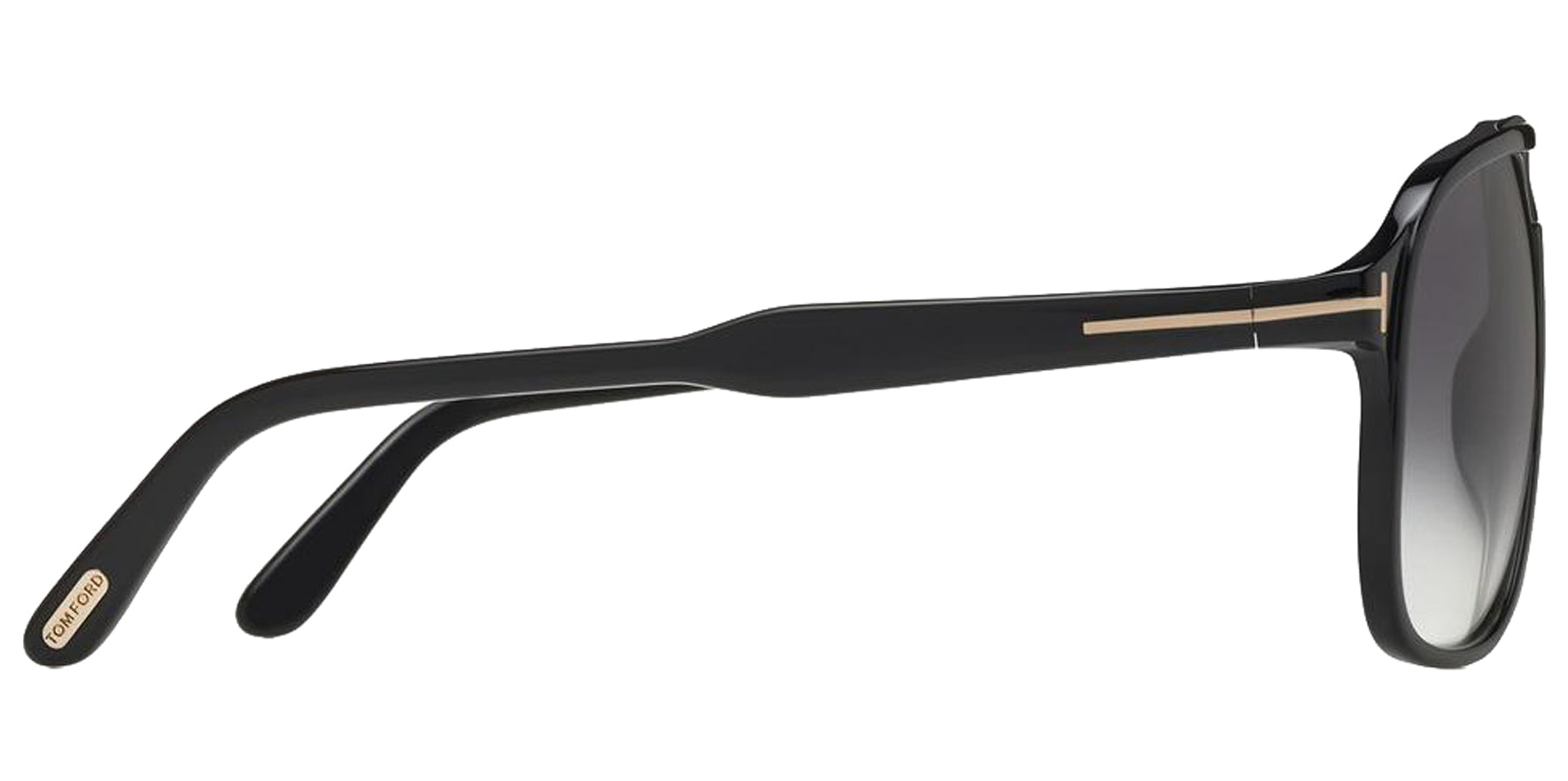 Tom Ford Raoul Men Shiny Black Navigator Sunglasses FT0753-01B Smoke Gradient Lens 62mm