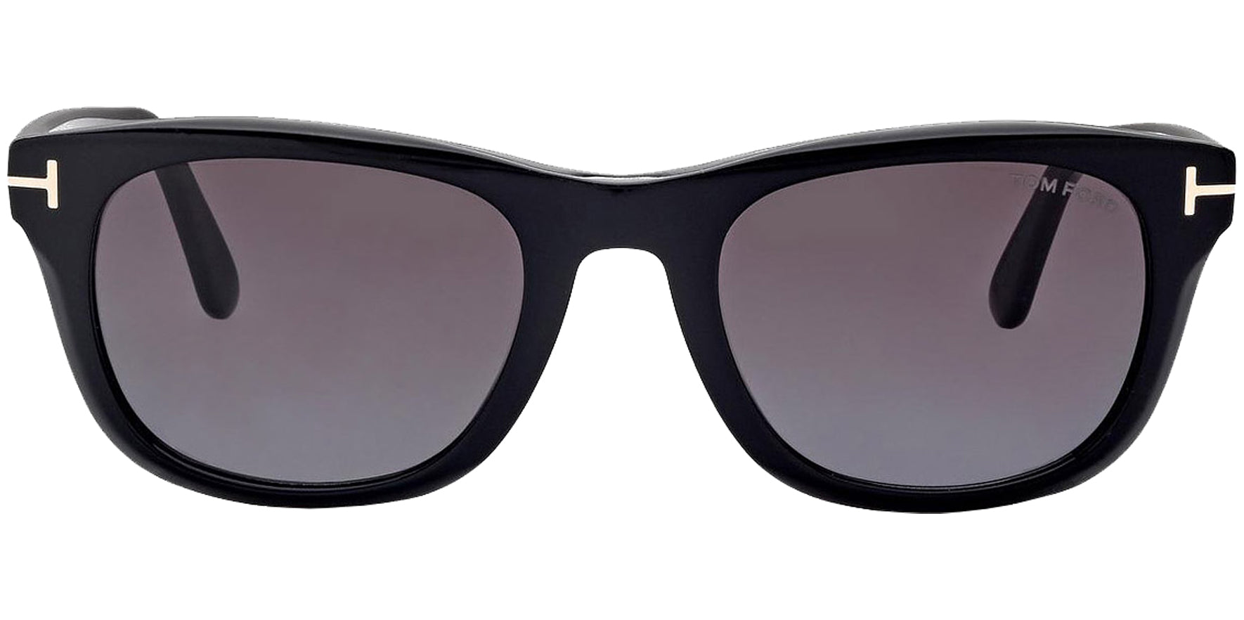 Tom Ford Kendel Men Shiny Black Soft Square Sunglasses FT1076-01B Smoke Gradient Lens 54mm - Made in Italy