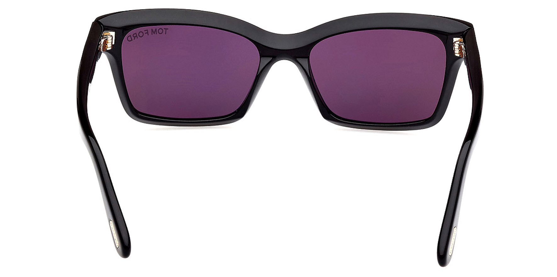 Tom Ford Mikel Women Black Rectangular Cat Eye Sunglasses FT1085-01A Smoke Lens 54mm - Made in Italy